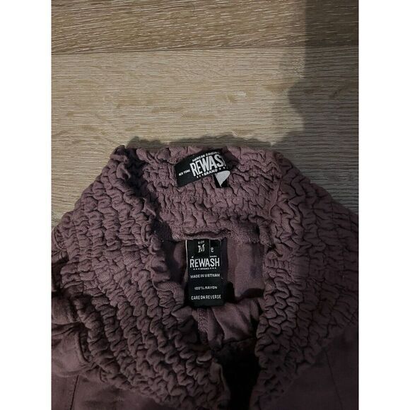 Rewash Womens Purple Open Leg Beachy Summer Pants Size Medium - Picture 3 of 3